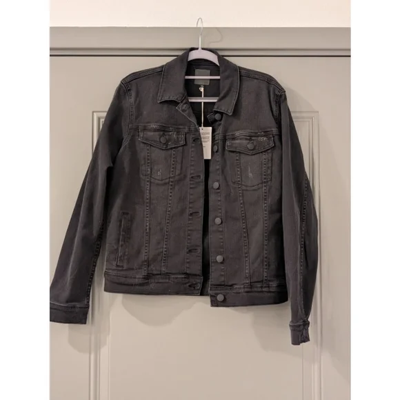 Women's Joe's Jeans Black Distressed Denim Lightweight Jacket M - Picture 1 of 11